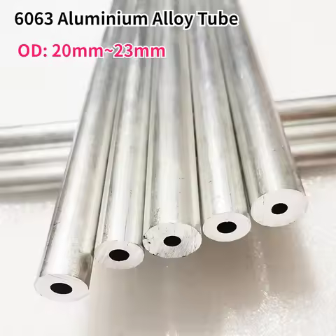 1Pc Length 100-500mm 6063 Aluminium Alloy Tube OD 20mm 21mm 22mm 23mm Hollow Round Aluminum Pipe