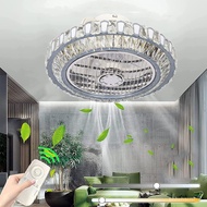 SMT💎Modern Fan with Lighting LED Dimmable Chandelier Adjustable Wind Speed Mute Remote Control Living Room Bedroom Corri