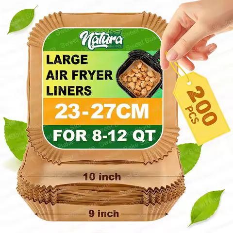 Large Air Fryer Liners for 8-12QT XL Airfryer, Compatible with CHEFMAN 8QT/10QT/12QT & Instant Pot 1