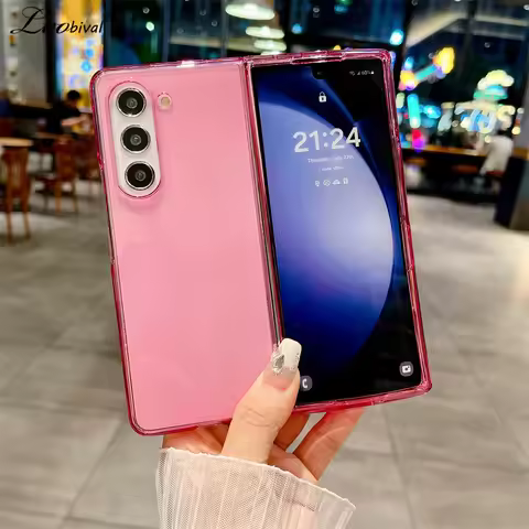 Luxury Transparent Hard Acrylic Case for Samsung Galaxy Z Fold 6 5 4 3 ZFold Clear Ultra Slim Shockp