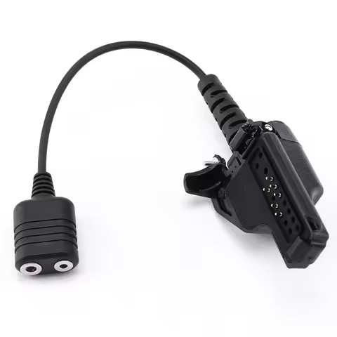 2pin K type Plug Adapter Cable for Motorola MT1500 2000 XTS3000 GP900 HT1000 Walkie Talkie Headphone