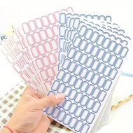 【In Stock】20 Sheets Handwritten Adhesive Label Paper Red Blue Square Frame Tag Stickers Kitchen Classified Labels