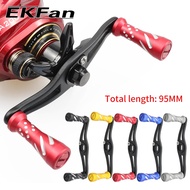 EKfan 95MM Aluminum alloy Baitcasting Fishing Reel handle for shimano abu daiwa 7*4/8*5mm hole doubl