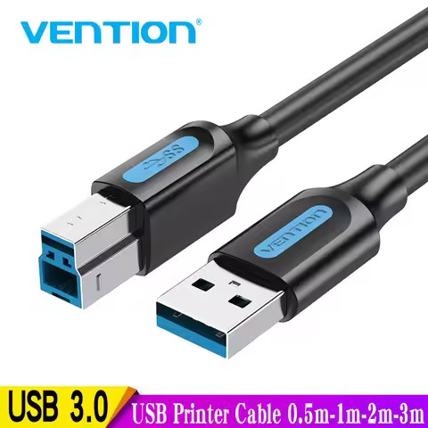 Vention USB Printer Cable USB 3.0 Type A Male to B Male Cable for Canon Epson HP ZJiang Label Printe