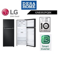 (FREE DELIVERY WITHIN KL) LG GN-B392PQBK  395L TOP FREEZER WITH SMART INVERTER COMPRESSOR