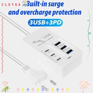 CLEVER Charger Dock, 35W PD Type C 6-Ports USB Charger Station, Multifunction Fast Charging Phone Ch