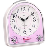Seiko Clock QM750G alarm clock/standing clock, analog, 31 melodies, gold and white pearlescent, 139×126×70mm
