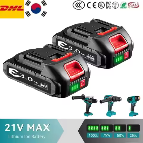 5S1P 21V Rechargeable Battery 128VF 3000mAh Lithium Ion Battery for Makita Electric Power Tool Batte