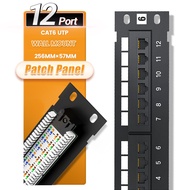 AMPCOM 12แผงติดตั้งพอร์ตขาแขวนติดผนังสำหรับ CAT6A/CAT6
