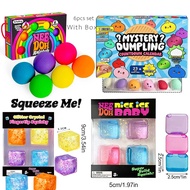 NeeDoh Nice Ice Baby Squishy Ice Cube Toys Advent Calendar 24 Days Surprise Squeeze Fidget Toys for 