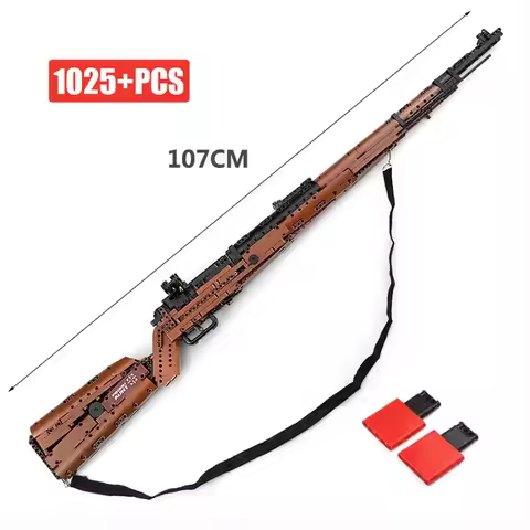 Mauser 98K Sniper Rifle Gun Building Blocks WW2 Military Weapons Series Shooting Game Assemble Brick