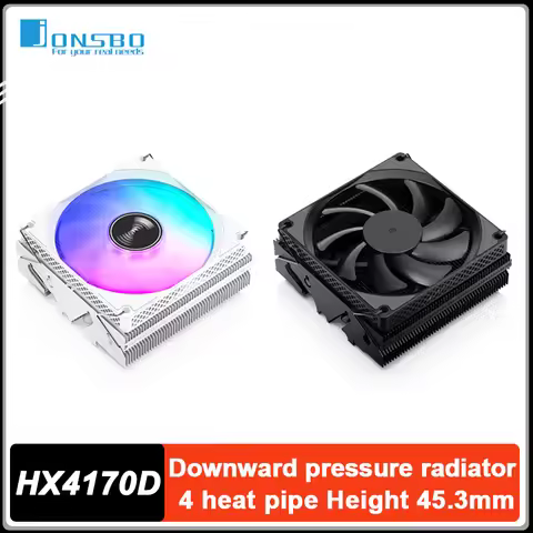 JONSBO HX4170D CPU Cooler 4 Heat Pipe Downward Pressure Ultra-thin ITX Case Radiator For LGA1700 115
