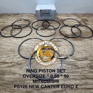 PISTON RING (TYPE A) OS 50 MITSUBISHI PS125 CANTER EURO 4 PS 125 CENTER TURBO NEW EURO4 OVERSIZE 50 
