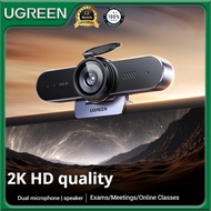 UGREEN USB Webcam 2K HD Mini Webcam For Laptop Computer Web Camera Dual Microphones With Speaker for