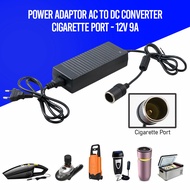 Adapter Power Supply Converter AC to DC 12V 9A Port - 12100 - Black