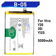 B-O5 for Vivo Y20 20i Y12S V2029 V2027 V2026 V2032 V2033 V2042 5000mAh Mobile Phone Battery