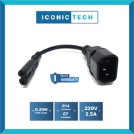 # C14 to C7 converter cable # IEC 320 C14 to C7 Extension Power Cord (0.2M)