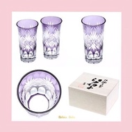江戶切子 紫魚切子 杯