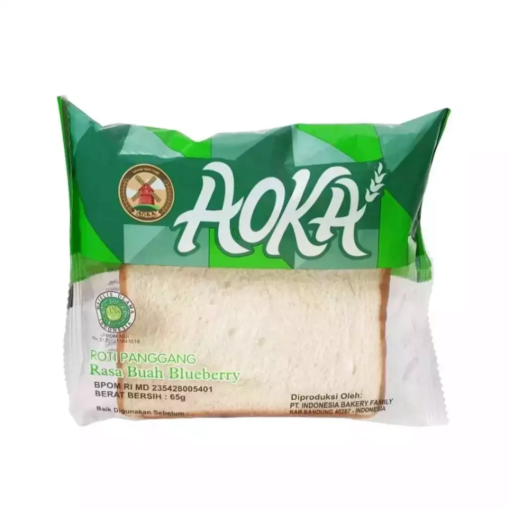 Roti Aoka Rasa BlueBerry kemasan 1Pcs