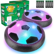 Ocditikl 2 Pack Hover Soccer Ball with 8 Pcs Batteries, Air Floating Soccer Toy with LED Lights & Fo