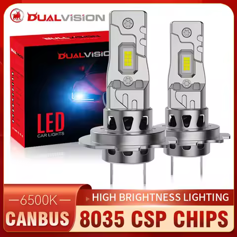 Dualvision H7 H4 LED Canbus Car Headlight Bulbs 6500K STG High Low Beam Auto Lamps 16PCS 8035 CSP Mi