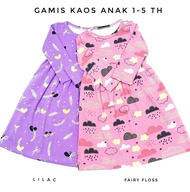 3Pcs Pakaian Bayi Anak Baju Tumik Gamis Dress Daster Kaos Aneka Motif LUCU dan IMUT Umur 0 bulan sa