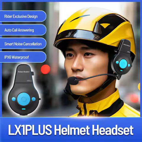 Motorcycle Half Helmet Special Bluetooth Headset 25-Hour Battery Life Waterproof Single-Ear Double-E