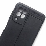 Case for Samsung A22 4G/A22 5G Auto Focus faux leather silicone camera protection