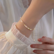 S925 Sterling Silver Irregular Symphony Ball Bead Bracelet Female Simple Fresh Cute Sweet Bracelet T