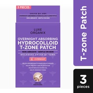 Luxe Organix Overnight Absorbing Hydrocolloid T-Zone Patch 3pcs