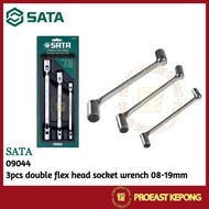 SATA - [ 09044 ] 3pcs Double Flex Head Socket Wrench 08-19mm