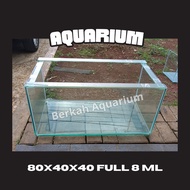 Aquarium Kaca 80x40x40 8mm Bening Murah