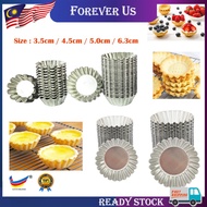 3.5cm/4.5cm/5cm/6.3cm Egg Tart Mould Aluminuim Kuih Tart / Fruit Tart / Mini Tart Mould/ Acuan Fruit