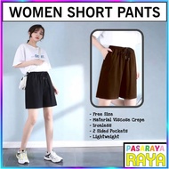 KGT Short Pants Ladies Short Pants Plain Color Soft Material Seluar Pendek Perempuan Soft Material