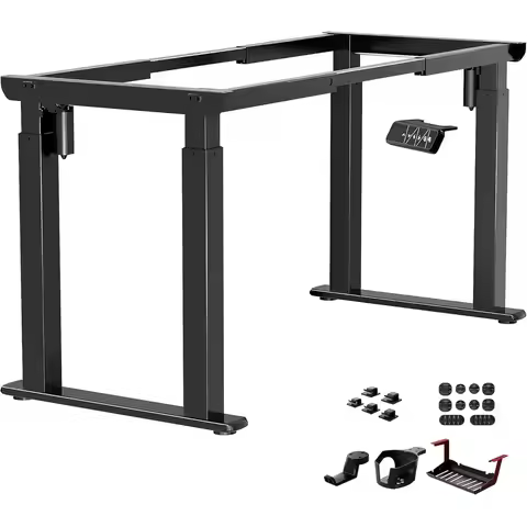 Dual Motor Electric Height Adjustable Standing Desk Frame, Heavy Duty 330 lbs, Fits 39-79 Desks, Ant