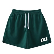 Breathable 3X3 American Basketball Shorts for Men and Women Sporty Fitness Running Summer Three-Quar
