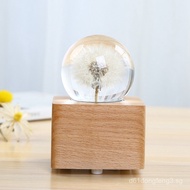 Bluetooth Speaker Dandelion Crystal Ball Wooden Music Box Music Box Birthday Gift Wooden Bluetooth S