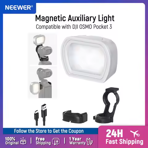NEEWER BASICS M21 Magnetic Auxiliary Light For DJI OSMO Pocket 3 Gimbal Camera Creator Combo Recharg