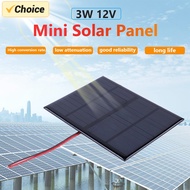 1/2PCS Portable Solar Panel 3W 12V Small Cell Module Polysilicon Board Outdoor DIY Solar Charger for