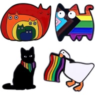 4 Pcs Pins Rainbow Pride LGBTQ Lovers Enamell Pride Pins for Doctor Nurse Shirt Backpack Hat Decorat