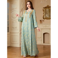 Eid Muslim Women Embroidery Dress Ramadan Abaya Morocco Arab Party Robe Dubai Abayas Kaftan Islam Ve