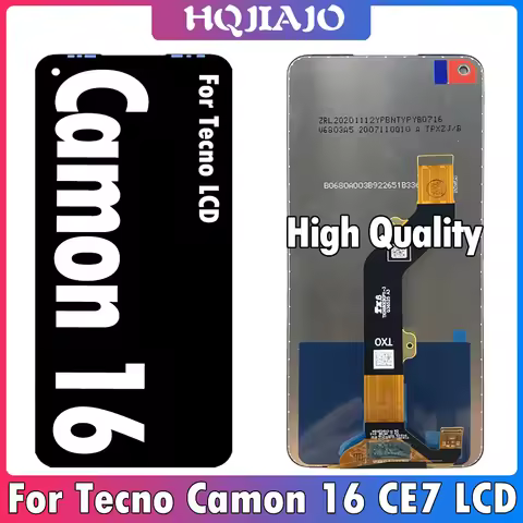 6.8" High Quality For Tecno Camon 16 LCD Display Touch Screen Digitizer Assembly For Tecno CE7 CE7j 