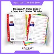 [Weststar TAS] Finepap A4 Index Divider - Color Card (5tabs / 10tabs)