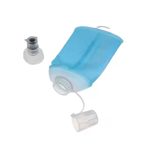 Portable TPU Folding Water Bottle Soft Flask Blue Sport Water Bottle Water Bag Collapsible Water Bot