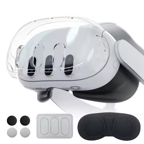 Silicone Transparent Protective Case For Meta Quest 3 VR Front Face Clear Protector Cover Anti Shock