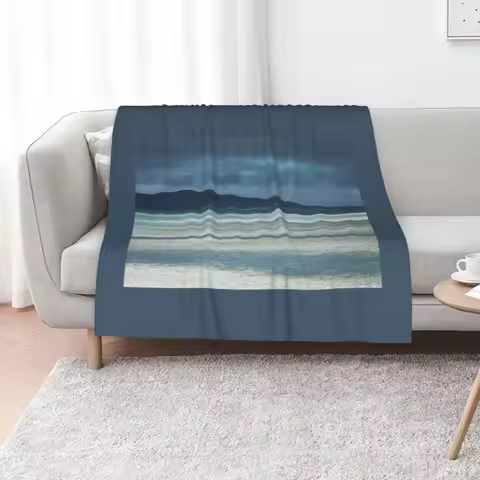 Outer Hebrides North Uist Clachan Sands Scotland Throw Blanket Bed Fashionable Moving Summer Large B