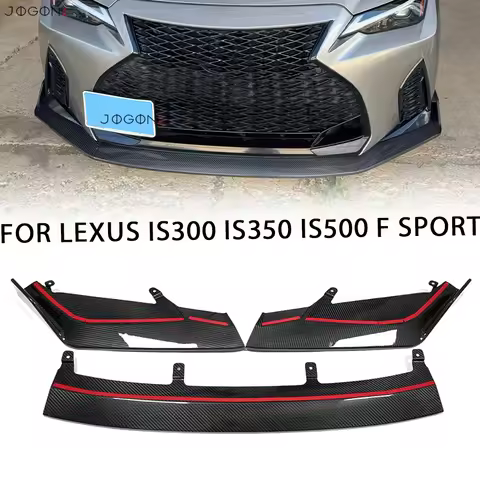 For Lexus IS350 300h IS300 IS500 F Sport AWD 2021 2022 2023 2024 2025 Carbon Fiber Front Bumper Lip 