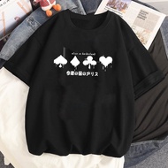 Alice In Borderlands T Shirt Women Kwaii Vintage Clothes Y2k Top Harajuku T-shirt Cartoon Grunge Str