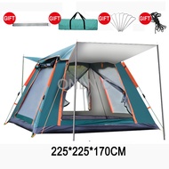4person Camping Tent Foldable Auto 2 Doors 2 Windows Tent Uv Resist Waterproof Family Tent Camp Khemah Camping Tidur - [multiple options]