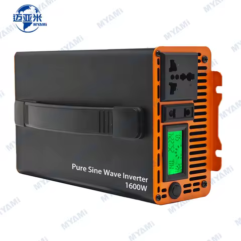 MYAMi New Arrival 1.6KW Pure Sine Wave Inverter 12-72V DC to AC 110V220V Single Phase Dual Output LC